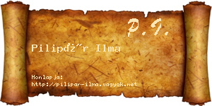 Pilipár Ilma névjegykártya